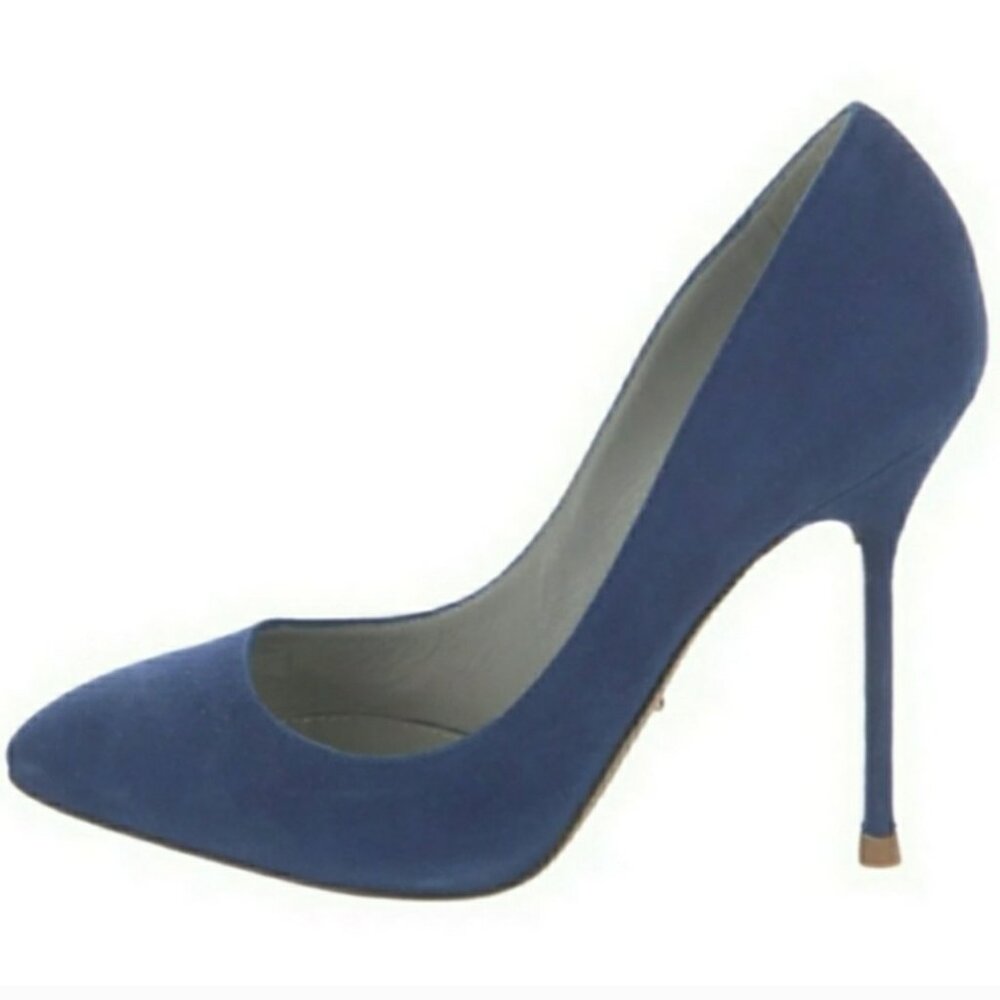 SERGIO ROSS, Blue Suede Heels, Size 7 (37)
